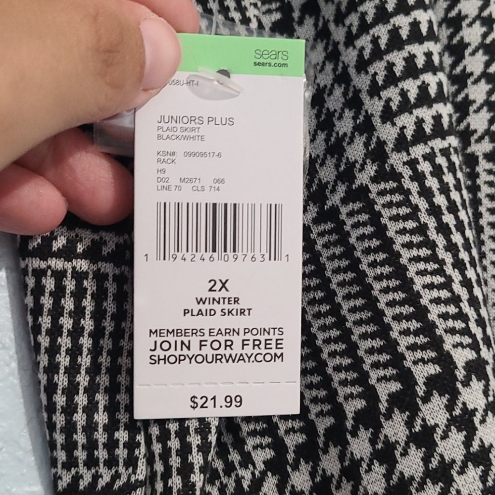 Plaid midi skirt - Picture 3 of 3